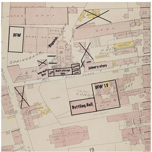 Overlaid plan of Springbank