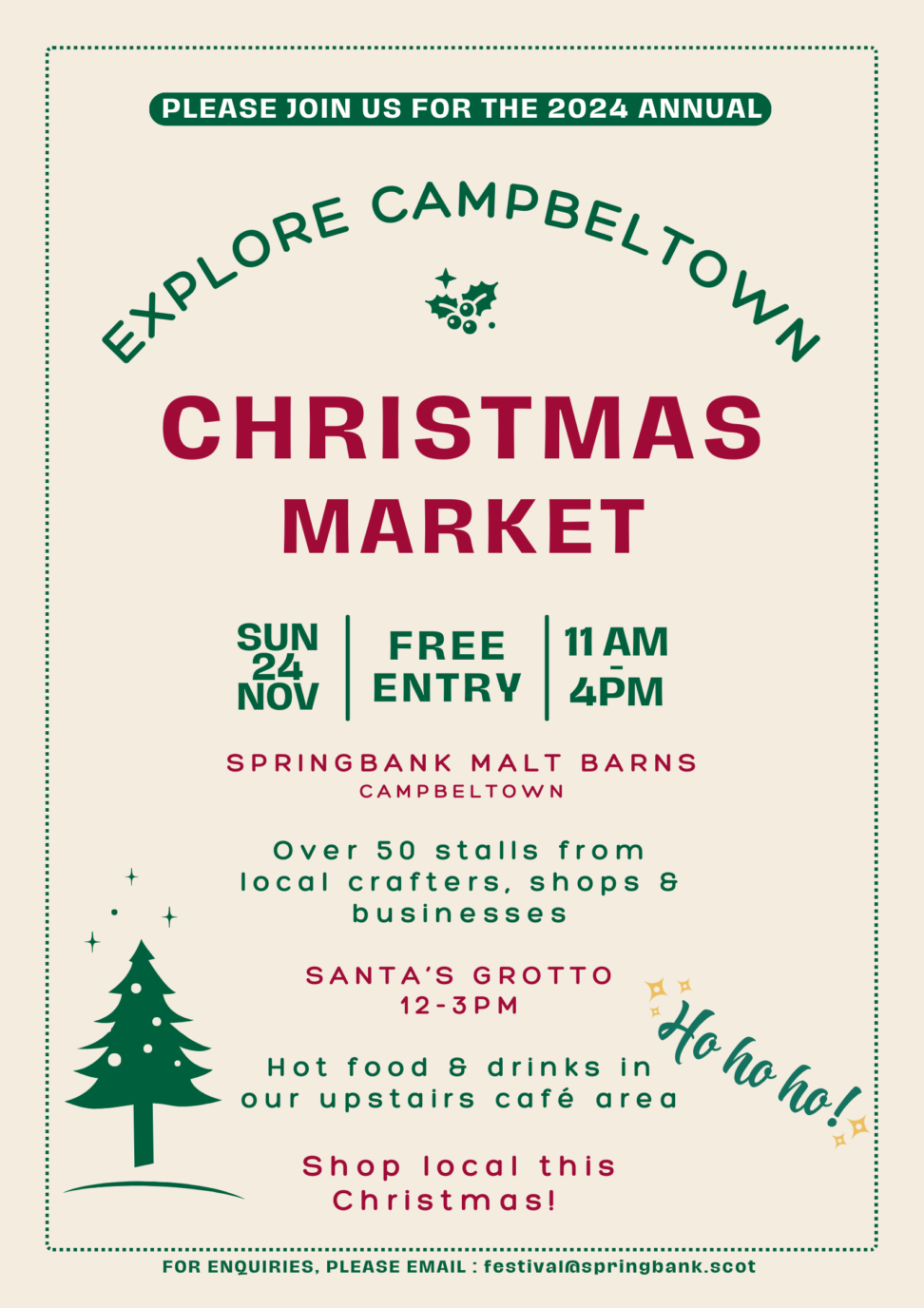 EXPLORE CAMPBELTOWN CHRISMTAS MARKET POSTER